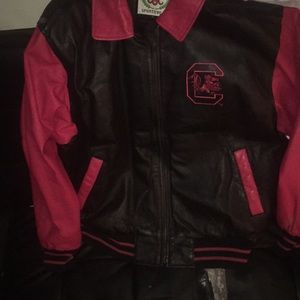 South Carolina game cock college university vintage leather jacket